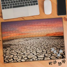 Asilmeydan 455726080 240 Parça Gün Batımında Kurak Çöl Puzzle Yapboz Tablo