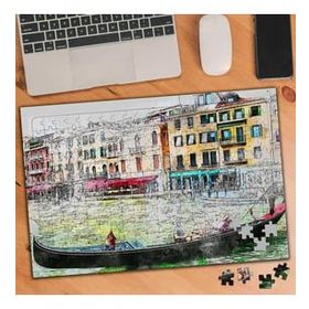 Asilmeydan 455861291 240 Parça Venedik Çizimsel Manzara Puzzle Yapboz Tablo