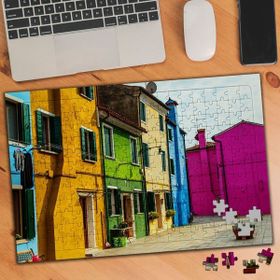 Asilmeydan 455909186 240 Parça Renkli Bina Tasarımları Puzzle Yapboz Tablo