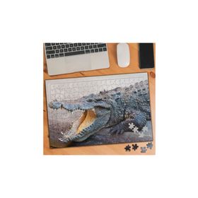 Asilmeydan 455936976 240 Parça Ağzı Açık Sürüngen Timsah Puzzle Yapboz Tablo