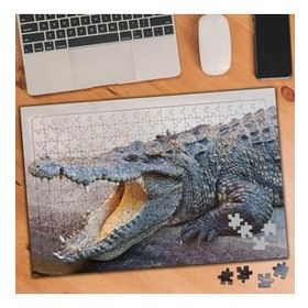 Asilmeydan 455936976 240 Parça Ağzı Açık Sürüngen Timsah Puzzle Yapboz Tablo