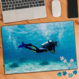 Asilmeydan 455962862 240 Parça Deniz Altında Dalgıç Puzzle Yapboz Tablo