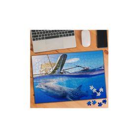 Asilmeydan 456216946 240 Parça Deniz Altında Köpek Balığı Puzzle Yapboz Tablo