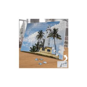 Asilmeydan 456244369 240 Parça Palmiyeli Fener Manzarası Puzzle Yapboz Tablo