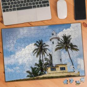 Asilmeydan 456244369 240 Parça Palmiyeli Fener Manzarası Puzzle Yapboz Tablo