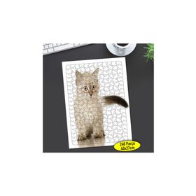 Asilmeydan 456463385 240 Parça Siyah Kuyruklu Yavru Kedi Puzzle Yapboz Tablo