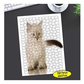 Asilmeydan 456463385 240 Parça Siyah Kuyruklu Yavru Kedi Puzzle Yapboz Tablo