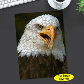 Asilmeydan 456467467 240 Parça Ağzı Açık Yırtıcı Kartal Puzzle Yapboz Tablo