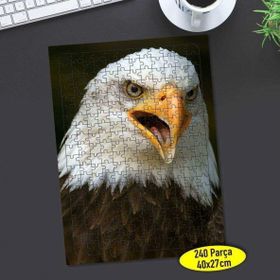 Asilmeydan 456467467 240 Parça Ağzı Açık Yırtıcı Kartal Puzzle Yapboz Tablo