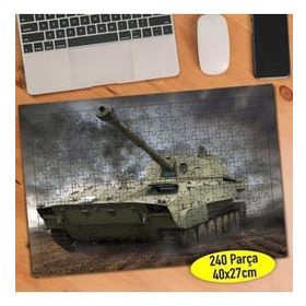 Asilmeydan 456468995 240 Parça Askeri Zırhlı Tank Puzzle Yapboz Tablo
