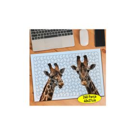 Asilmeydan 456478629 240 Parça Sevimli Yüz Zürafalar Puzzle Yapboz Tablo