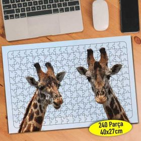 Asilmeydan 456478629 240 Parça Sevimli Yüz Zürafalar Puzzle Yapboz Tablo