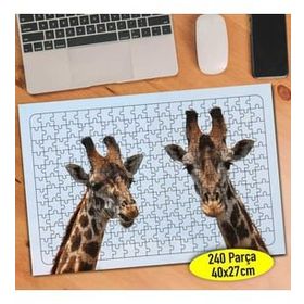 Asilmeydan 456478629 240 Parça Sevimli Yüz Zürafalar Puzzle Yapboz Tablo
