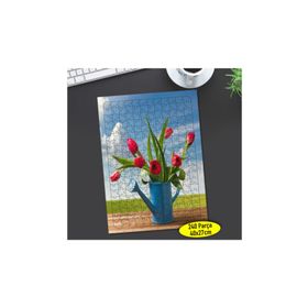 Asilmeydan 456513874 240 Parça Kırmızı Lale Çiçekler Puzzle Yapboz Tablo