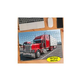 Asilmeydan 456515265 240 Parça Kırmızı Uzun Araç Tır Puzzle Yapboz Tablo