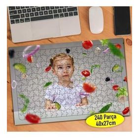 Asilmeydan 456523722 240 Parça Sebzelere Bakan Küçük Kız Puzzle Yapboz Tablo