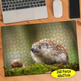 Asilmeydan 456524760 240 Parça Salyangoz Ile Kirpi Hayvanlar Puzzle Yapboz Tablo