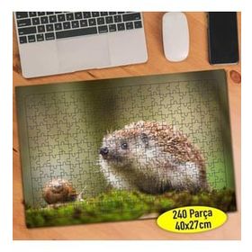 Asilmeydan 456524760 240 Parça Salyangoz Ile Kirpi Hayvanlar Puzzle Yapboz Tablo