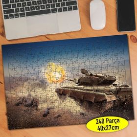 Asilmeydan 456525912 240 Parça Askeri Zırhlı Araç Puzzle Yapboz Tablo