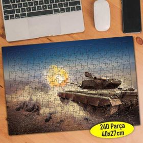 Asilmeydan 456525912 240 Parça Askeri Zırhlı Araç Puzzle Yapboz Tablo