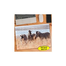 Asilmeydan 456536009 240 Parça Afrikada Zebra Hayvanlar Puzzle Yapboz Tablo