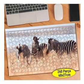 Asilmeydan 456536009 240 Parça Afrikada Zebra Hayvanlar Puzzle Yapboz Tablo