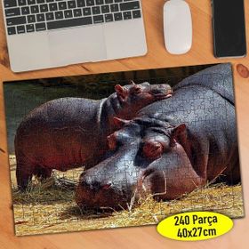 Asilmeydan 456537335 240 Parça Suaygırı Ailesi Hayvanlar Puzzle Yapboz Tablo