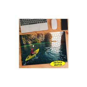 Asilmeydan 456547425 240 Parça Kano Kayık Göl Manzarası Puzzle Yapboz Tablo
