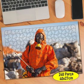 Asilmeydan 456559211 240 Parça Yüz Maskeli Karantina Ekibi Puzzle Yapboz Tablo