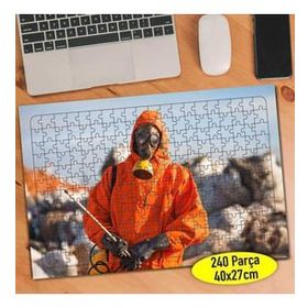 Asilmeydan 456559211 240 Parça Yüz Maskeli Karantina Ekibi Puzzle Yapboz Tablo