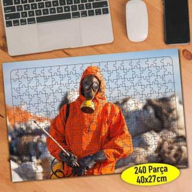 Asilmeydan 456559211 240 Parça Yüz Maskeli Karantina Ekibi Puzzle Yapboz Tablo