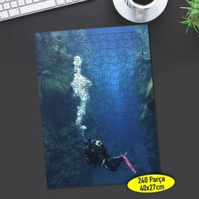 Asilmeydan 456559768 240 Parça Okyanus Altında Dalgıç Puzzle Yapboz Tablo