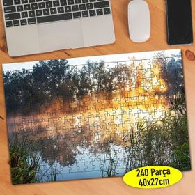 Asilmeydan 456568410 240 Parça Göl Manzarası Puzzle Yapboz Tablo