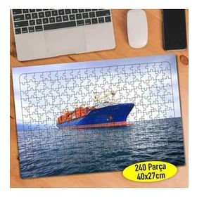 Asilmeydan 456570636 240 Parça Denizde Yük Gemisi Puzzle Yapboz Tablo