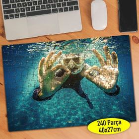 Asilmeydan 456573276 240 Parça Denizde Mutlu Dalgıç Puzzle Yapboz Tablo