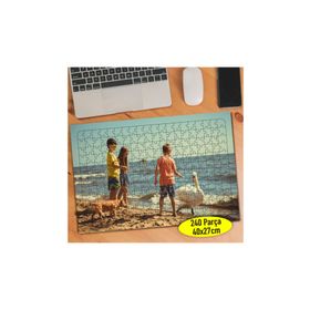 Asilmeydan 456573891 240 Parça Sahilde Oynayan Çocuklar Puzzle Yapboz Tablo