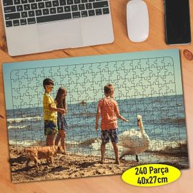 Asilmeydan 456573891 240 Parça Sahilde Oynayan Çocuklar Puzzle Yapboz Tablo