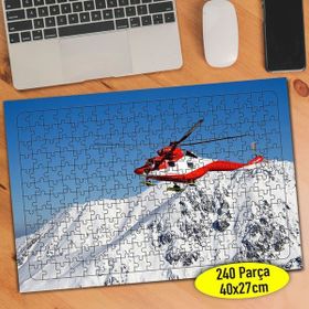 Asilmeydan 456722019 240 Parça Dağ Tepesinde Helikopter Puzzle Yapboz Tablo
