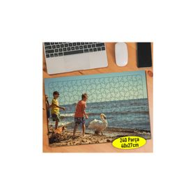 Asilmeydan 456730945 240 Parça Kuğuya Bakan Çocuklar Puzzle Yapboz Tablo