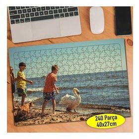 Asilmeydan 456730945 240 Parça Kuğuya Bakan Çocuklar Puzzle Yapboz Tablo