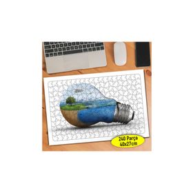 Asilmeydan 456738616 240 Parça Işık Tasarrufu Çevrecilik Puzzle Yapboz Tablo