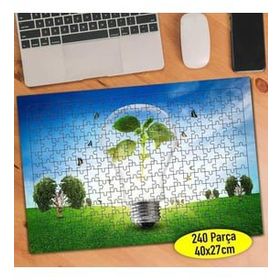 Asilmeydan 456738616 240 Parça Işık Tasarrufu Çevrecilik Puzzle Yapboz Tablo