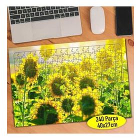 Asilmeydan 456745297 240 Parça Güneşli Ayçiçeği Tarlası Puzzle Yapboz Tablo