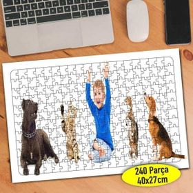 Asilmeydan 456750846 240 Parça Sevimli Bebek Hayvan Dostları Puzzle Yapboz Tablo