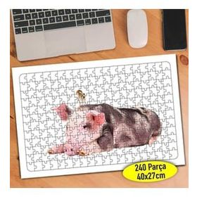 Asilmeydan 456753531 240 Parça Yatan Pembe Domuz Puzzle Yapboz Tablo