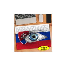 Asilmeydan 456762317 240 Parça Slovakya Ülke Bayrağı Puzzle Yapboz Tablo
