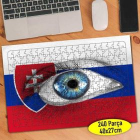 Asilmeydan 456762317 240 Parça Slovakya Ülke Bayrağı Puzzle Yapboz Tablo