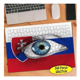 Asilmeydan 456762317 240 Parça Slovakya Ülke Bayrağı Puzzle Yapboz Tablo