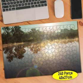 Asilmeydan 456772539 240 Parça Güneşli Göl Manzarası Puzzle Yapboz Tablo