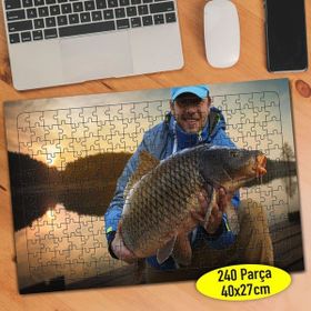 Asilmeydan 456783742 240 Parça Balık Yakalayan Avcı Puzzle Yapboz Tablo